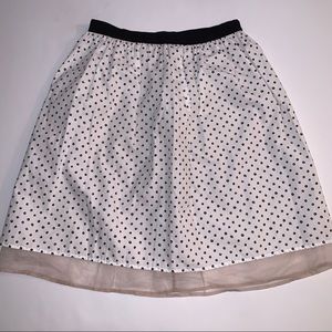 GarpArt White Skirt w/Black Polka Dots
